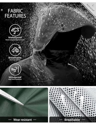Rain Suit Waterproof Breathable Lightweight 2 (2 Count)