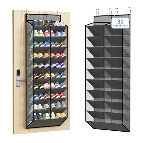 20 30 Pairs Grey Over the Door Shoe Organizer