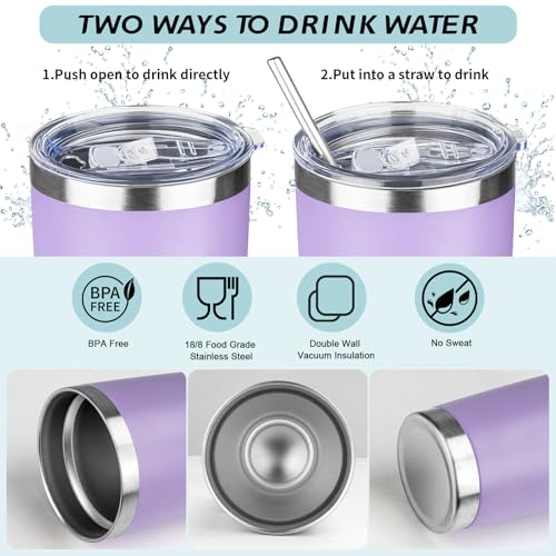 20oz Tumbler with Straw and Brush