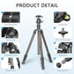 Compact Carbon Fiber Travel Camera Tripod with Ball Head