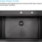 33 Inch Black Drop In Kitchen Sink Workstation-Bokaiya 33x22 Black Stainless Steel Kitchen Sinks Top Mount Ledge Workstation 16 Gauge 10" Deep Single Bowl Kitchen Sink with Cutting Board