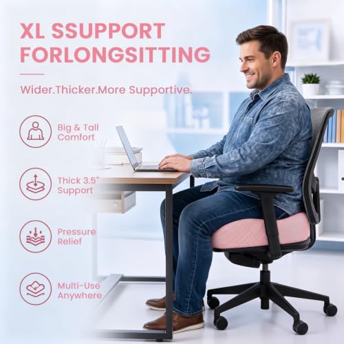 Seat Cushion XL Large Memory Foam Cushion for