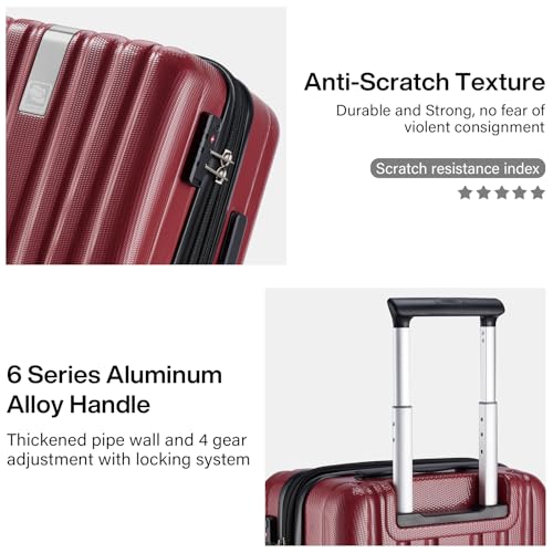 20 Inch Expandable Carry on Luggage 22x14x9 Airline Approved