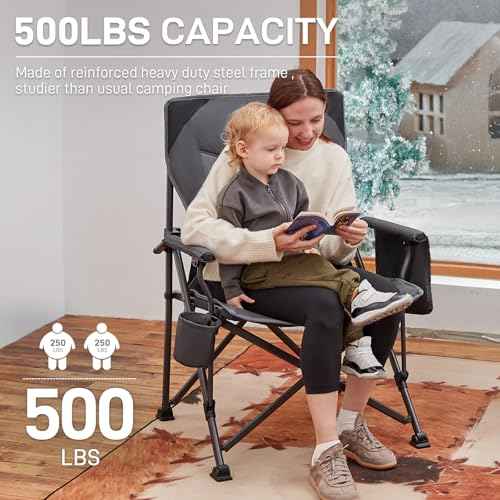 Oversized Folding Camping Chair for Adults (2 Count)