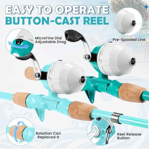 Kids Fishing Pole 2 Pack (2 Count)