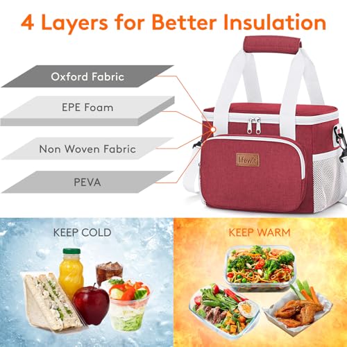 Medium Lunch Bag (White/Red / Medium(9L))