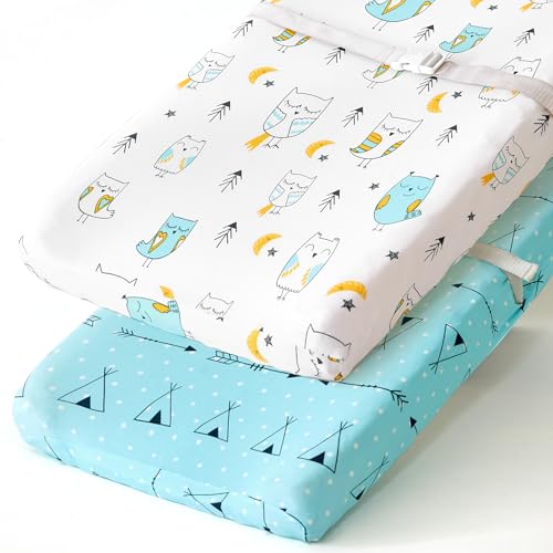 Stretchy Changing Pad Covers BROLEX Changing Table Cover for Baby Boys Girls (2 Count)