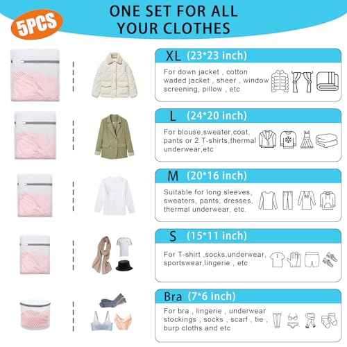 7 Pcs Shoe Laundry Bag and Sneaker Cleaner Mesh Bags (7 Count)