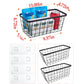 2 Pack Hanging Wall Basket Organizer Over the Cabinet Door Wire Baskets for Organizing (2 Count)