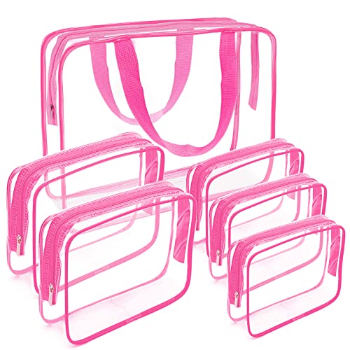 6 Packs Clear Makeup Bags