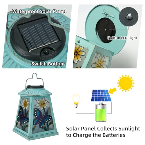 Butterfly Solar Lantern with Shepherd Hook