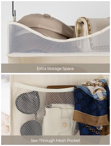 3 Shelf Hanging Closet Organizer with Half Compartment