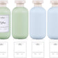 10 oz Plastic Travel Shampoo Bottles, Refillable Flip Cap Squeeze Bottles for Toiletries, Large Leakage-proof Travel Shampoo and Conditioner Container (Blue and Green)