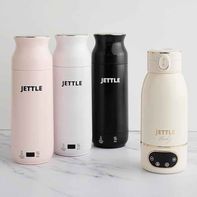 Jettle Electric Kettle - Travel Portable Heater for Coffee Tea Milk Soup - Stainless Steel Travel Water Boiler tea pot with Temperature Control - LED - Automatic Power Off - 450ml - Kitchen Appliance