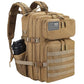 Military Tactical Backpack for Men and Women 45L Army 3 Days Assault Pack Bag Large Rucksack with Molle System Tan
