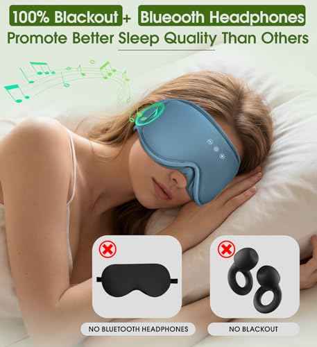 Sleep Mask with Bluetooth Headphones