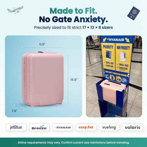 TAKE OFF 16 Inch Personal Item Suitcase MINI Removable Wheels Underseat Bag