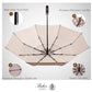 Folding Umbrella Real Wood Handle Kimono Burgundy