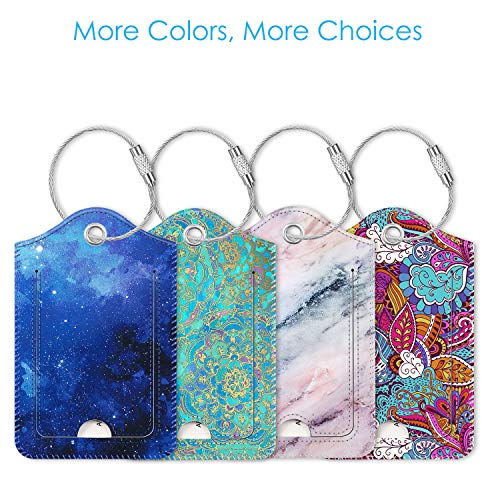 Luggage Tags Privacy Cover ID Label for Travel Bag Suitcase (2 Count)