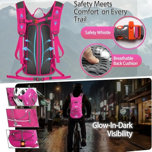 Hydration Backpack 18L Hiking Water Backpack with 2L Water Bladder for Men Women