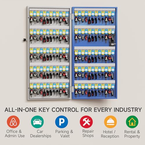 120 Key Lock Box Smart Key Organier Cabinet with Keypad & App for Office