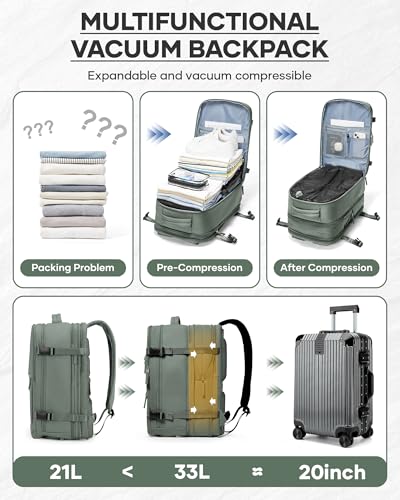 Vacuum Backpack Travel with Pump