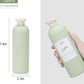 13.5 oz Plastic Travel Shampoo Bottles, Refillable Flip Cap Squeeze Bottles for Toiletries, Large Leakage-proof Travel Shampoo and Conditioner Container (Blue and Green)