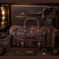 28" Large leather Travel Bag Duffel bag Gym sports flight cabin bag Leather Holdall Overnight Weekend Large luggage bag