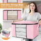 3 Pack Storage Bags for Clothes Blanket Storage Bins with Lids (3 Count)