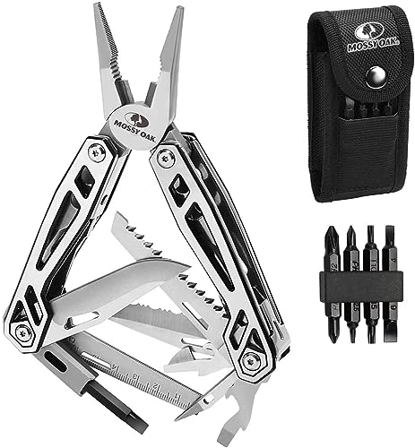 Multitool, 21-in-1 Stainless Steel Pocket Knife with Screwdriver Sleeve, Self-locking Pliers with Sheath-Perfect for Outdoor, Survival, Camping, Hiking, Simple Repair