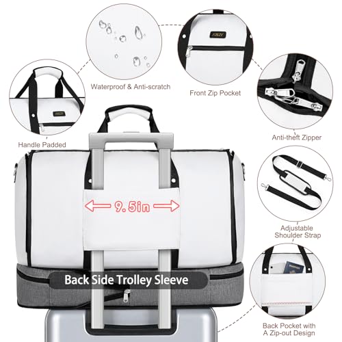 Garment Bag for Travel Convertible Carry on Travel Duffel Bag for Men Women