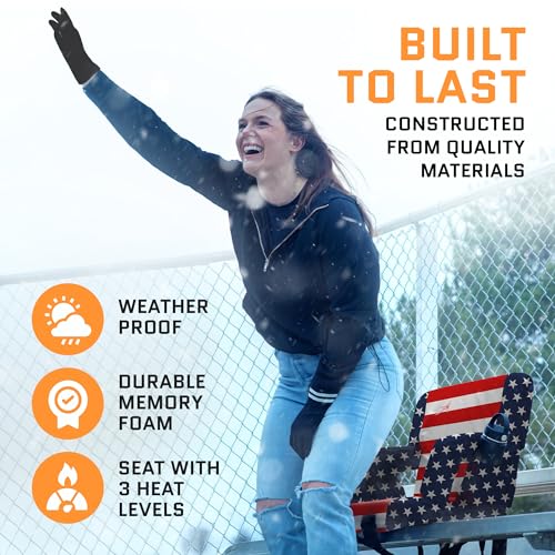 Heated Stadium Seats for Bleachers with Back Support
