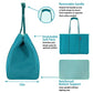 Neoprene Multipurpose Beach Bag Tote with Inner Zipper Pocket