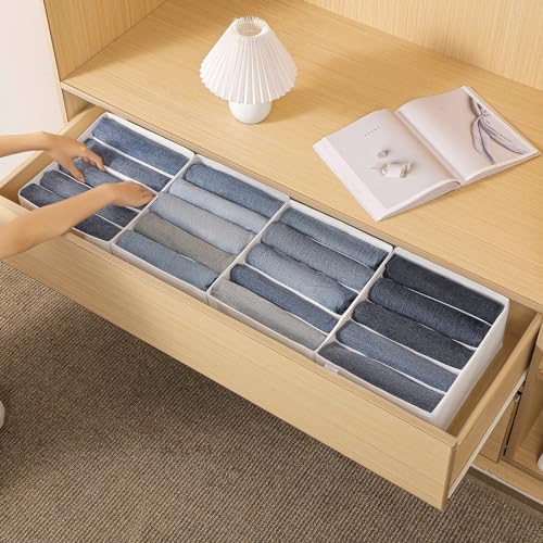 4 Packs Jeans Drawer Organizers for Clothing (4 Count)
