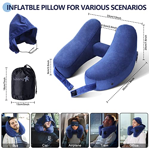 Travel Neck Pillow for Airplane Pillow Comfortably Supports Head