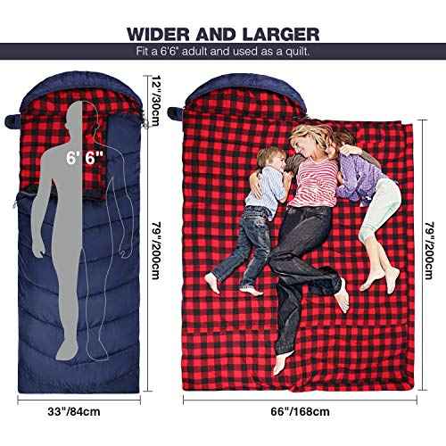 Flannel Sleeping Bag for Adults