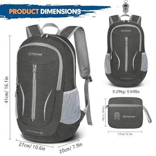 Lightweight Packable Backpack 25L
