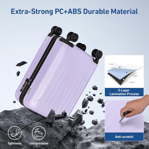 Carry on luggage 22x14x9 Airline Approved Suitcase