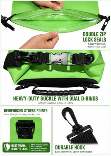 Waterproof Dry Bag with Double Zip (3 Count)
