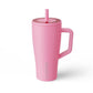 BrüMate Era 30 oz Tumbler with Handle & Straw | 100% Leakproof Insulated Water Bottle Tumbler with Lid & Flexible SoftSip Straw | Made of Stainless Steel | Cup Holder Friendly | 30oz (Primrose)