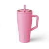 BrüMate Era 30 oz Tumbler with Handle & Straw | 100% Leakproof Insulated Water Bottle Tumbler with Lid & Flexible SoftSip Straw | Made of Stainless Steel | Cup Holder Friendly | 30oz (Primrose)