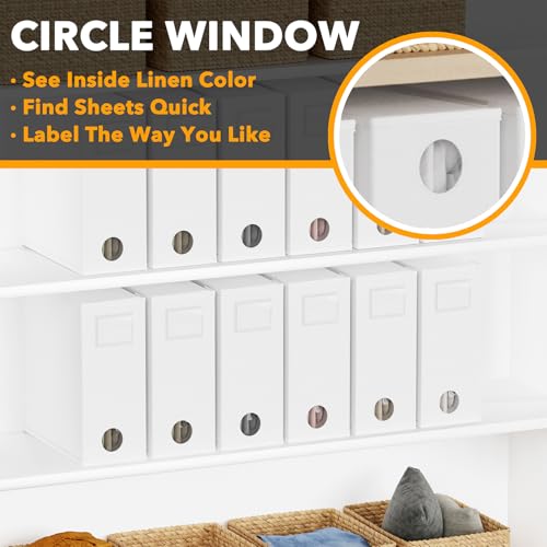 12 Pack Bed Sheet Organizers and Storage (12 Count)