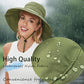 Sun Hats for Women UV Protection Wide Brim Hat with Ponytail Hole