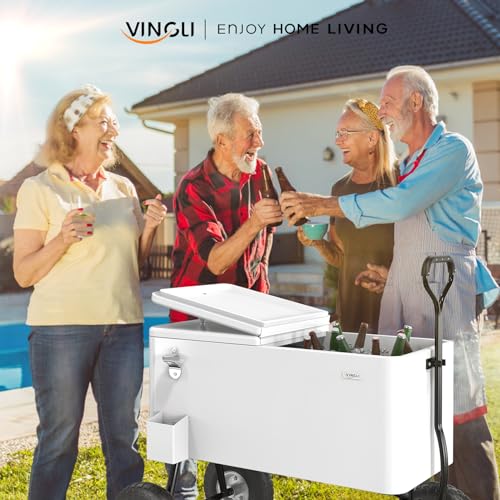 80 Quart Wagon Rolling Cooler Ice Chest