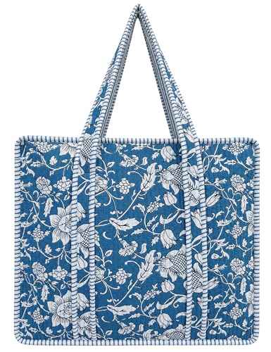 100% Cotton Quilted Tote Bag For Women