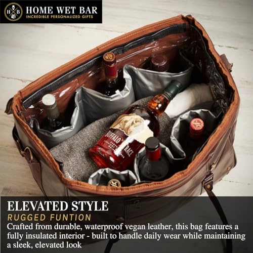 Graham Whiskey Bottle Carrier and Weekender Travel Bag (6 Count)