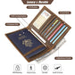 Leather Passport Holder RFID Blocking Passport Travel Wallet Cover Case for Men Women Brown JC17