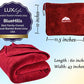 Premium Soft Travel Blanket Pillow Airplane 2 in 1 Combo Warm Red