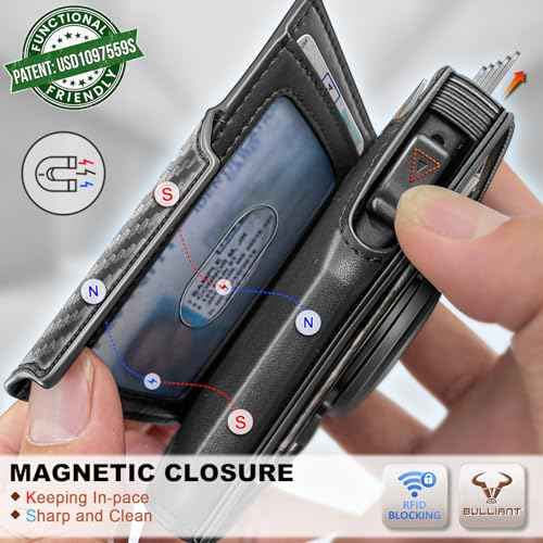 Men Airtag Leather Wallet Metal Case Money Clip