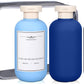 ASEVAT 6.7oz Airtight Plastic Travel Shampoo Bottles, Empty Squeeze Bottle, Refillable Travel Shampoo and Conditioner Bottles, Hand Soap Dispenser for Vacation, Gym, Lotion(Blue+Navy+Grey)